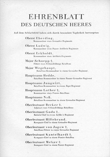 26. Januar 1943 Ehrenblatt des Deutschen Heeres