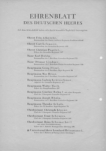 17. Februar 1944 Ehrenblatt des Deutschen Heeres