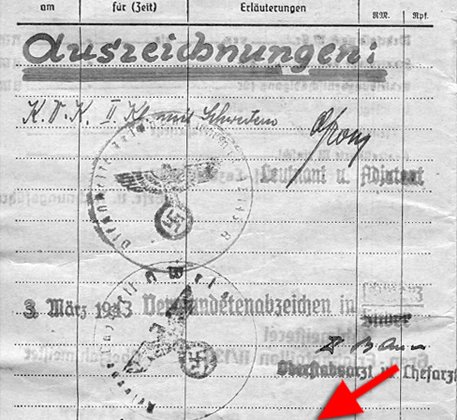 Soldbuch-Einträge