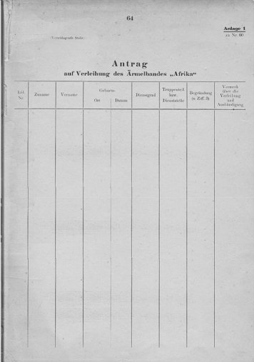 Verleihungsanträge Ärmelband Afrika