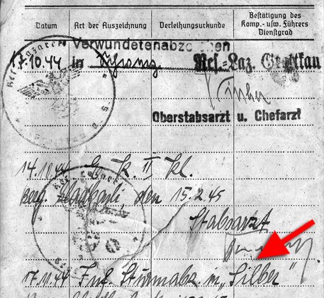 Soldbuch-Einträge