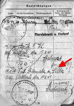 Soldbuch-Eintrag HE 1