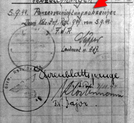 Soldbuch-Einträge