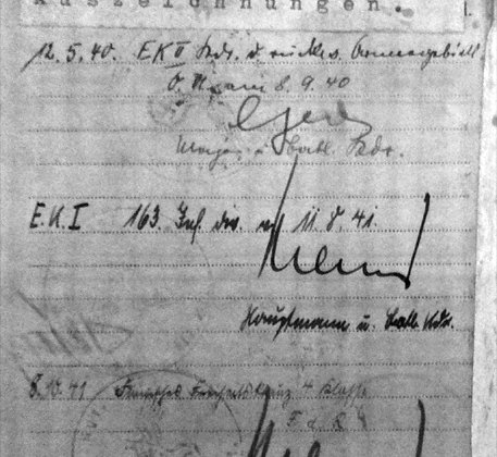 Soldbuch-Einträge