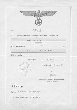 Bestallungsurkunde HE 1