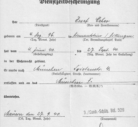 Dienstzeitbescheinigungen