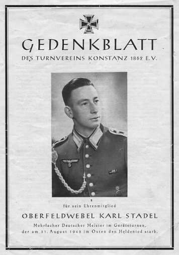 Stadel, Karl Gedenkblatt